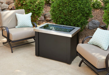 Stainless Steel Providence Rectangular Gas Fire Pit TablePROV-1224-SS